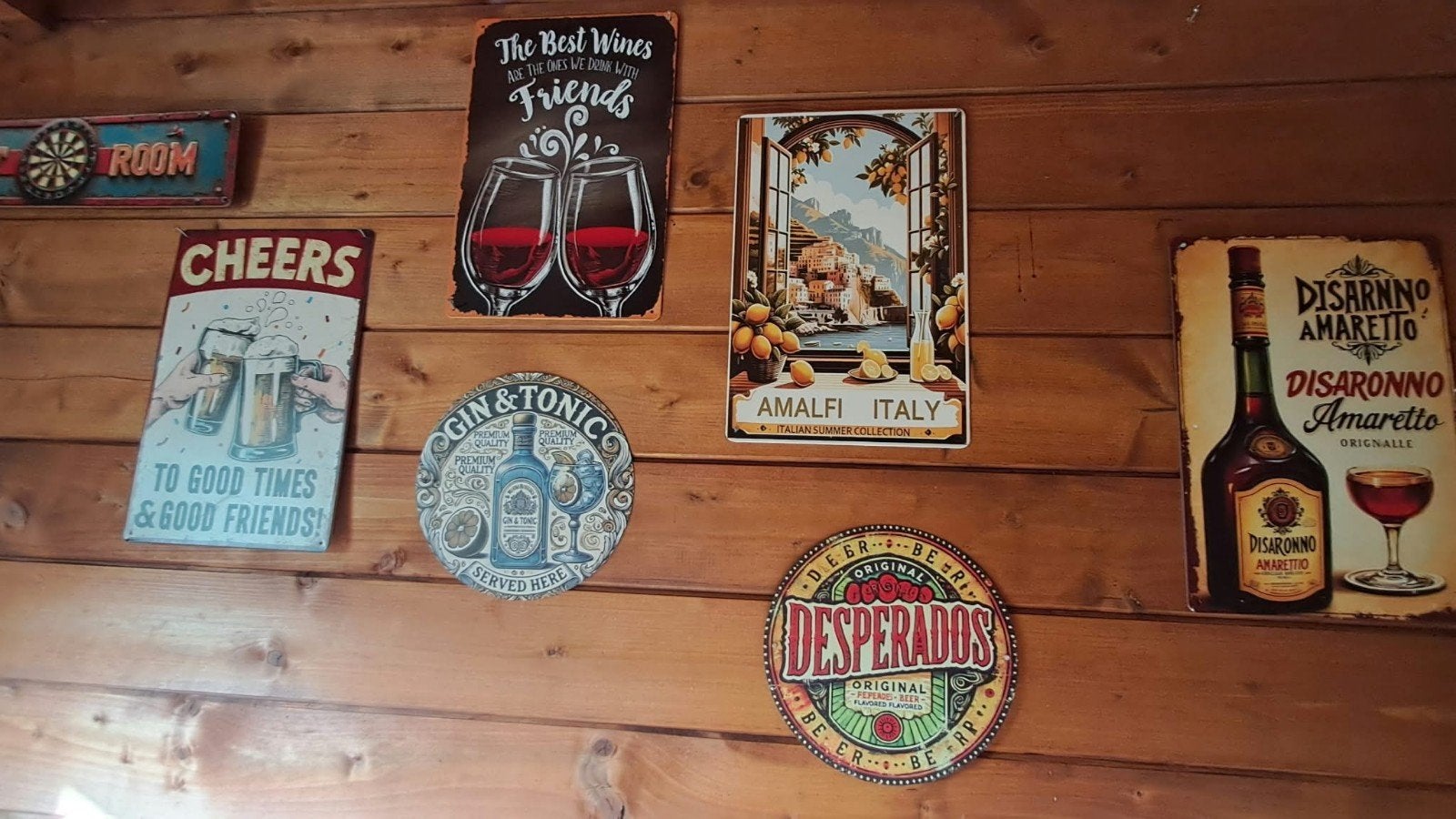 metalen bordjes bar mancave zgan, Ophalen of Verzenden, Zo goed als nieuw