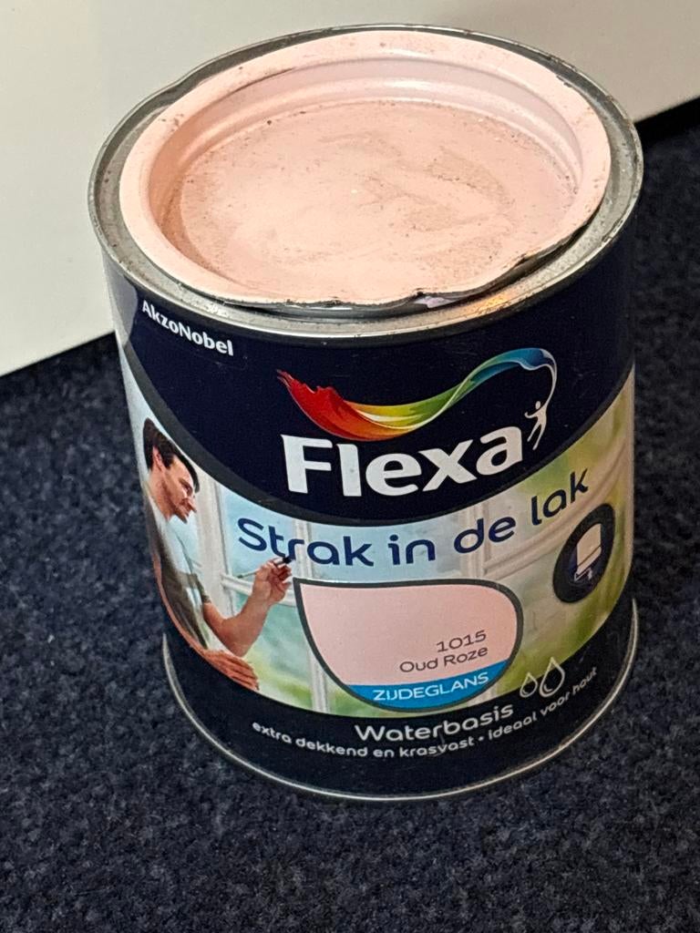 Flexa Strak in de lak - Oud Roze (nog helemaal vol), Ophalen of Verzenden, Zo goed als nieuw, Roze, Lak