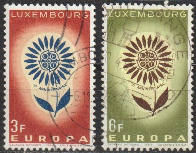 3231. Luxemburg 697/98 gest. Europa, Verzenden, Luxemburg, Gestempeld