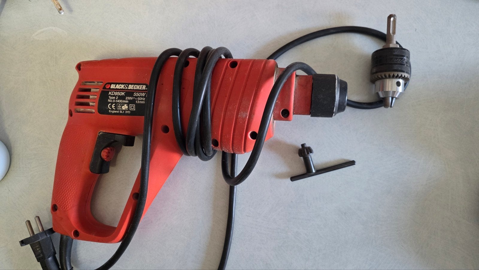 Black & Decker KD950K Boormachine 550W, Variabele snelheid, Ophalen, Boormachine, Gebruikt