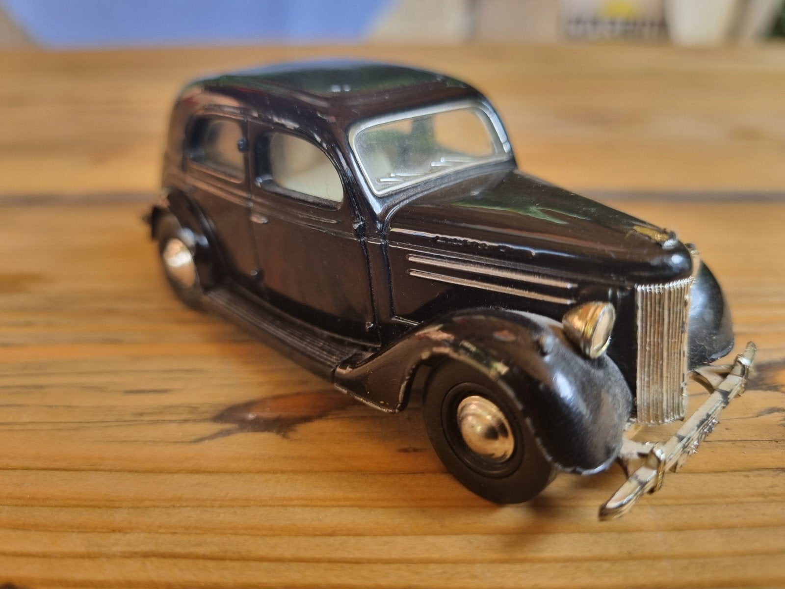 Dinky Toys Ford V-8 Pilot (1949) - Zwart, Ophalen of Verzenden, Gebruikt, Auto's