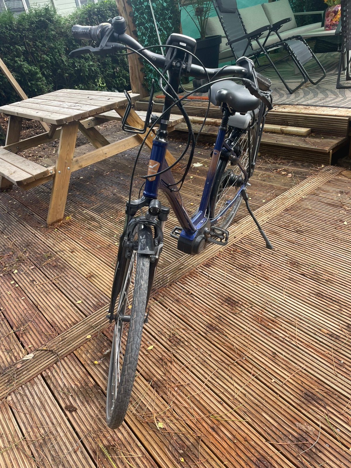 Victoria 5.7,  E-Bike, 8 versnellingen, maat:D , kleur Blauw, Ophalen of Verzenden, Zo goed als nieuw, Overige merken