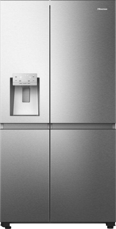 Hisense Amerikaanse koelkast RS818N4TIC - RVS, 200 liter of meer, 60 cm of meer, Met aparte vriezer, Nieuw