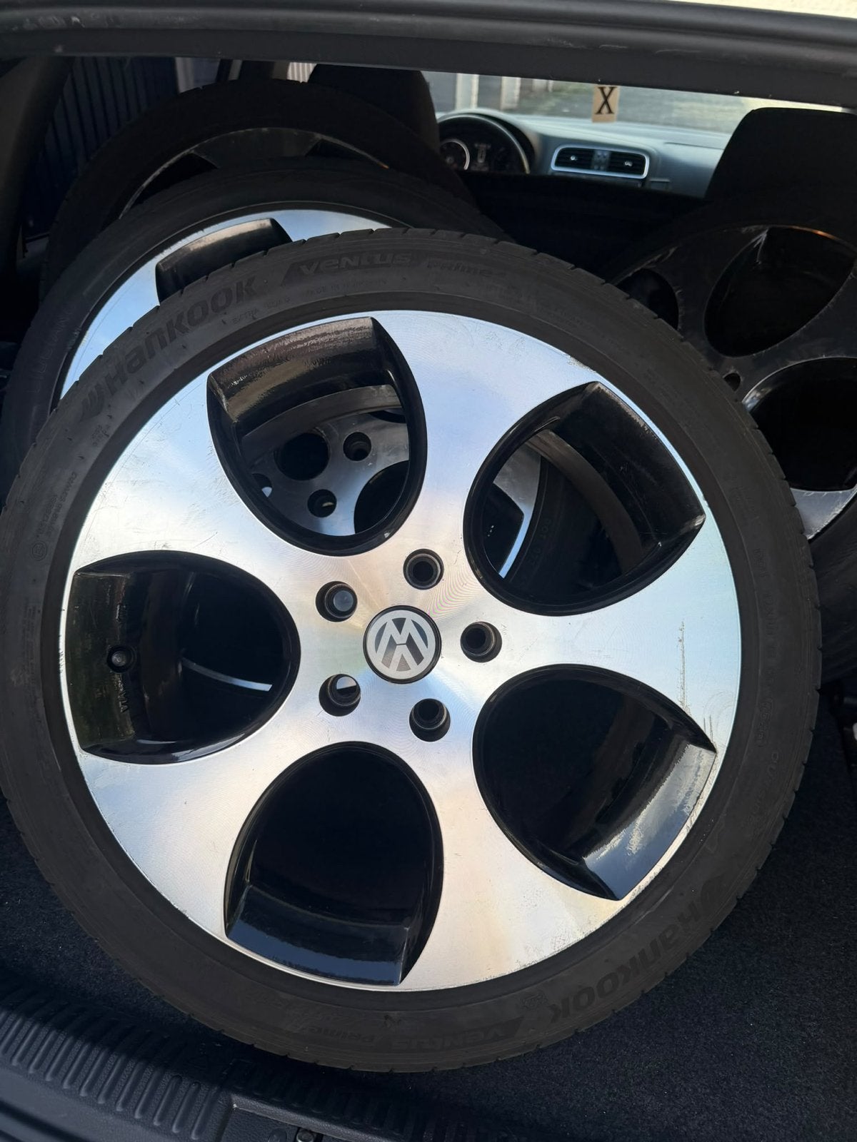 17 inch gti detroit velgen met banden golf 5x112, Gebruikt, Banden en Velgen, 17 inch, Ophalen of Verzenden