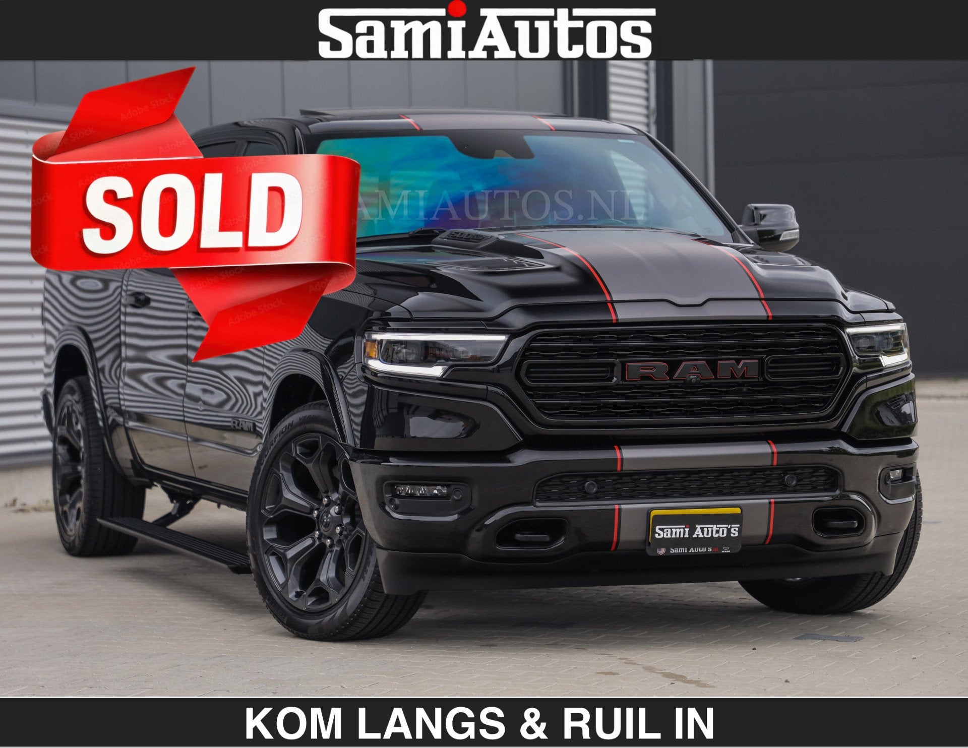 Dodge Ram LIMITED | TRAINHORN | | HUD | UITLAATKLEP | LUCHTV, Automaat, Gebruikt, 5654 cc, Met garantie (alle)
