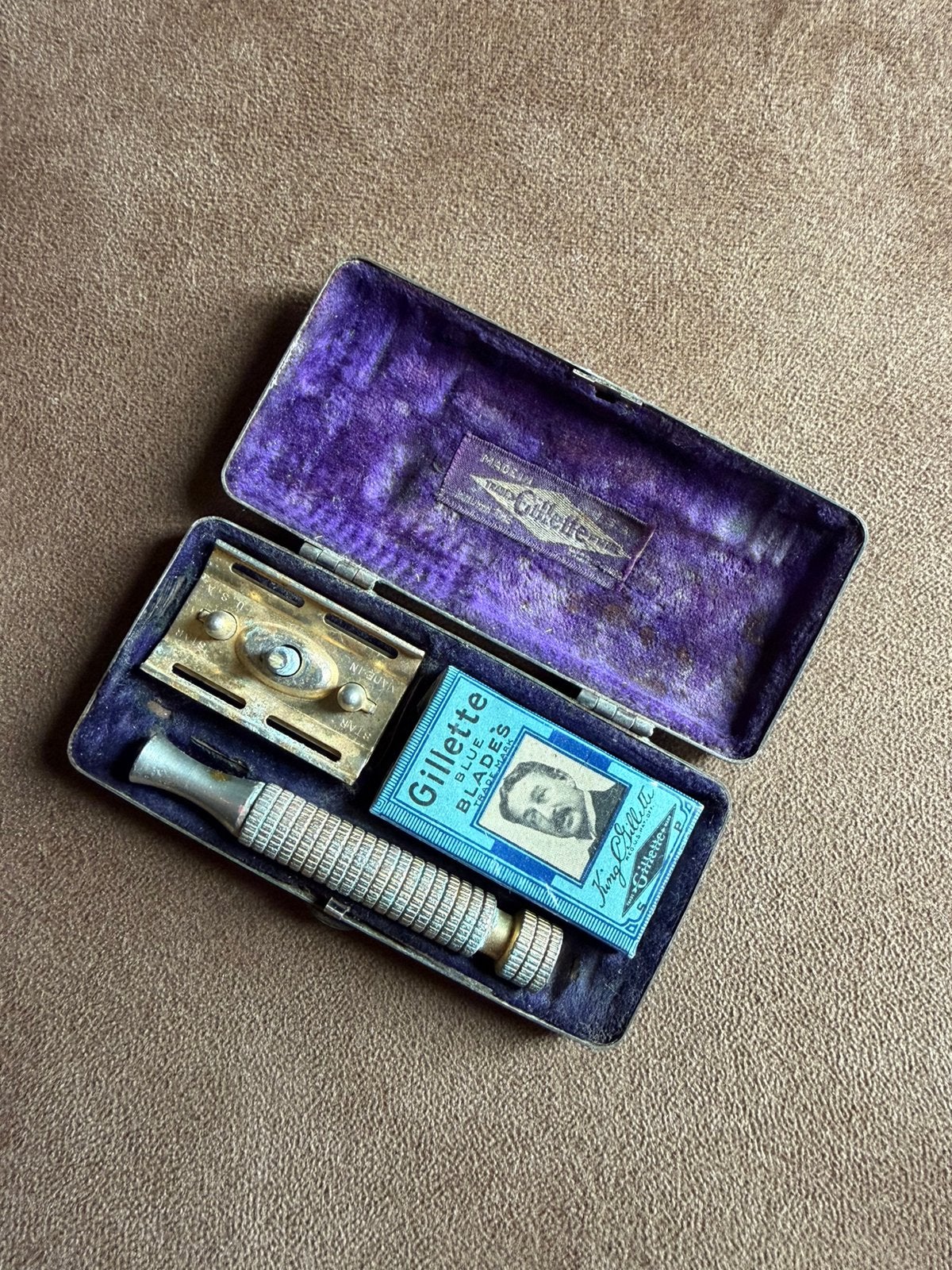 US Gillette scheermesje set (40’s?), Verzamelen, Ophalen of Verzenden, Amerika, Overige typen