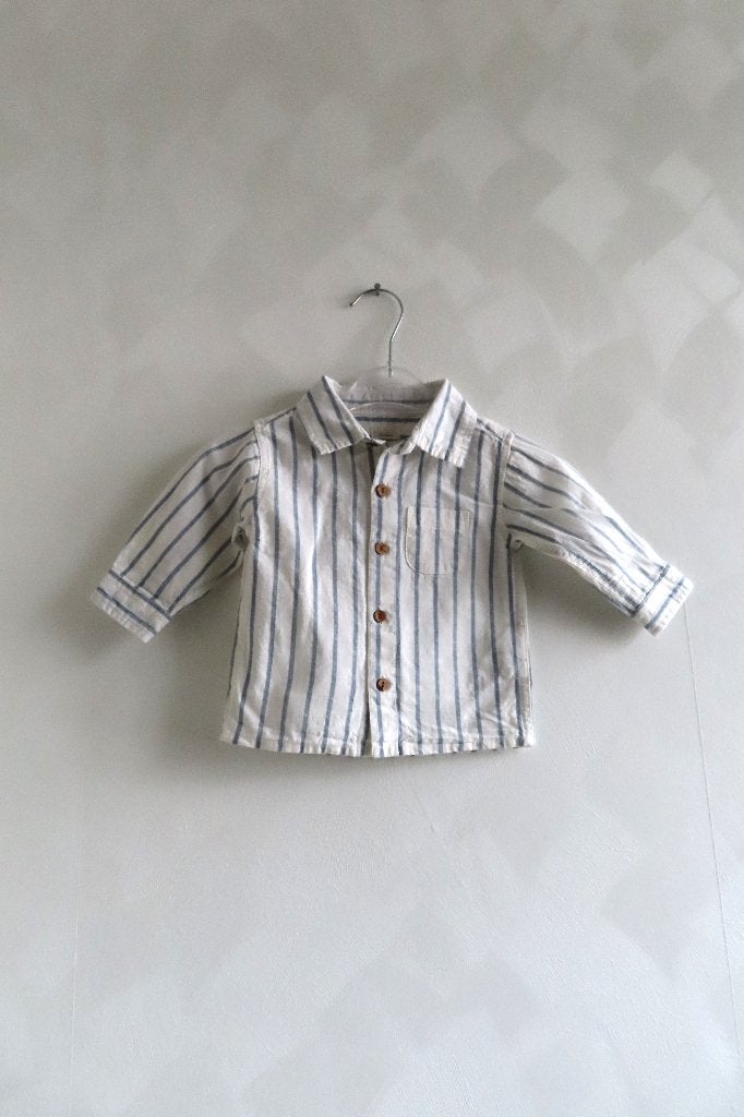 Gestreept Overhemd Blouse Zeeman mt 74 (L84), Kinderen en Baby's, Babykleding | Maat 74, Zeeman, Ophalen of Verzenden, Zo goed als nieuw