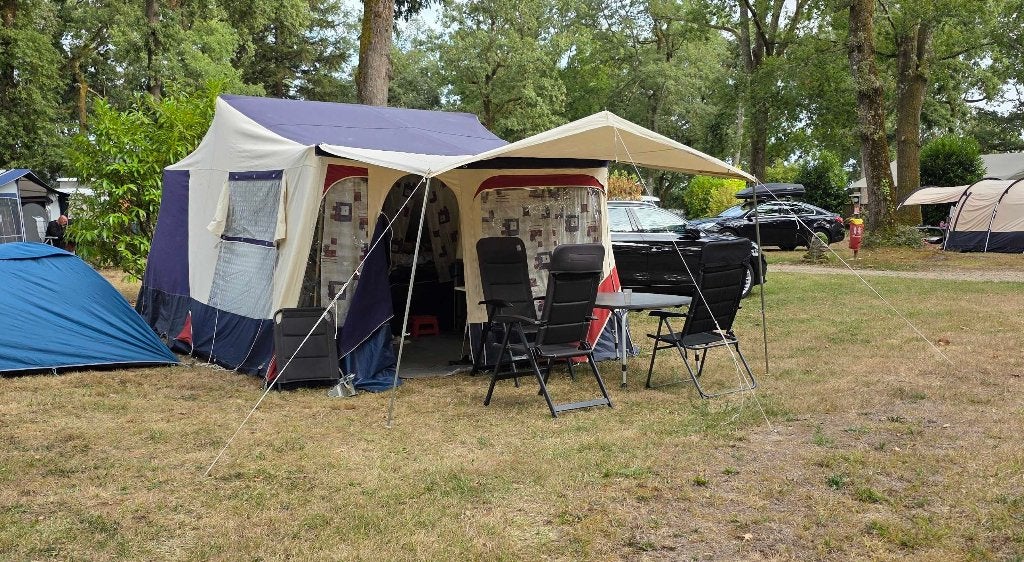 Jamet Jametic 123 systeem vouwwagen uit 2007, Caravans en Kamperen, Vouwwagens, Ophalen, Blauw, Tot en met 3, Aanwezig