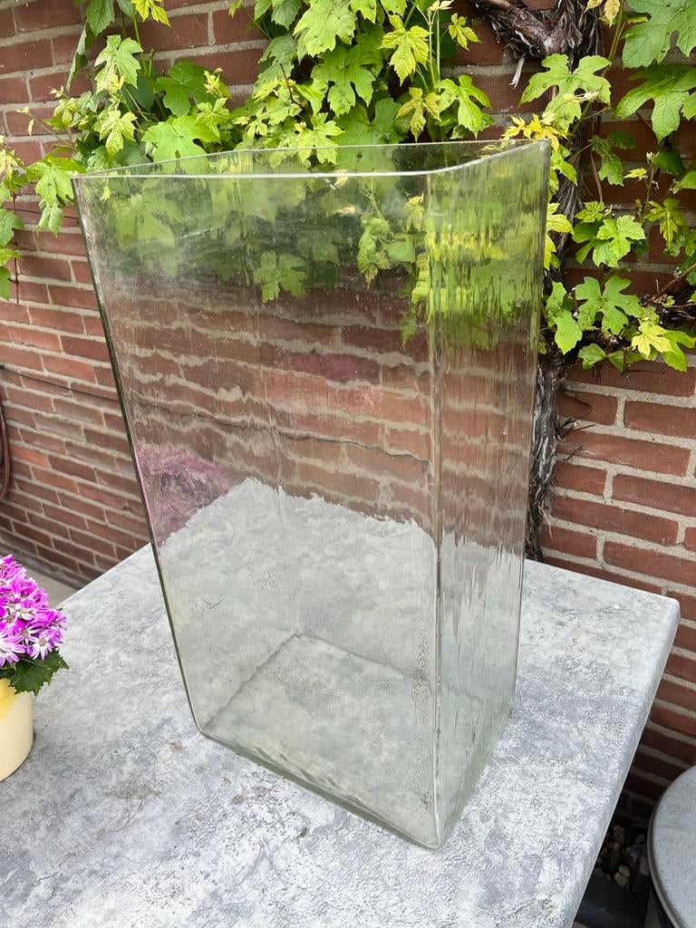 Glazen accubak 55x33x20 (hxbxd) met klein breukje, Ophalen, Gebruikt, Overige kleuren, 50 tot 75 cm