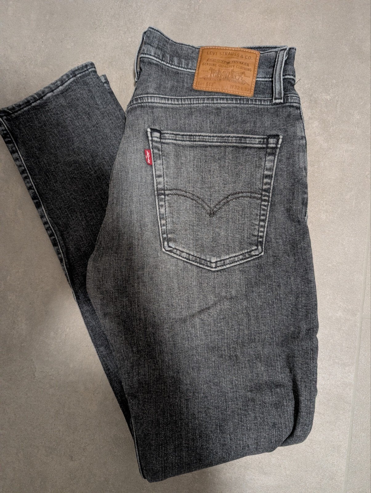 Levi’s 512 Slim Taper Jeans Grijs – W32 L32, Levi's, W32 (confectie 46) of kleiner, Ophalen of Verzenden, Grijs