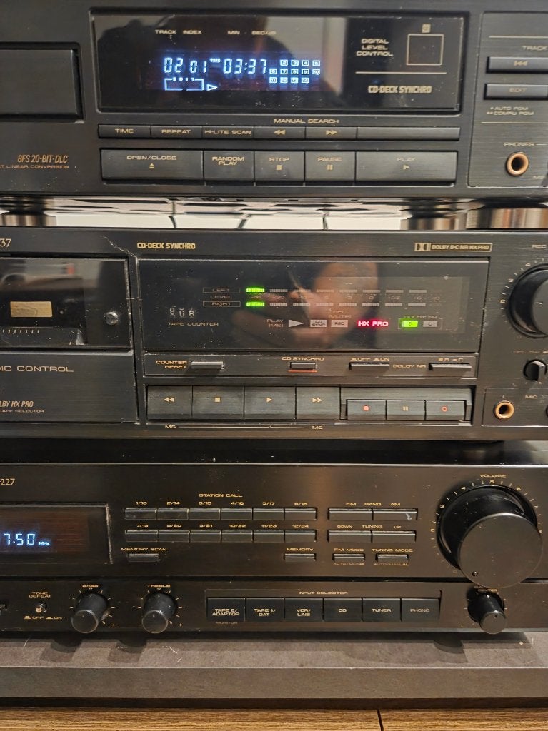 Pioneer SX-225 receiver en PD-4550 cd speler en CT-337 deck, Ophalen, Tuner of Radio, Losse componenten, Zo goed als nieuw