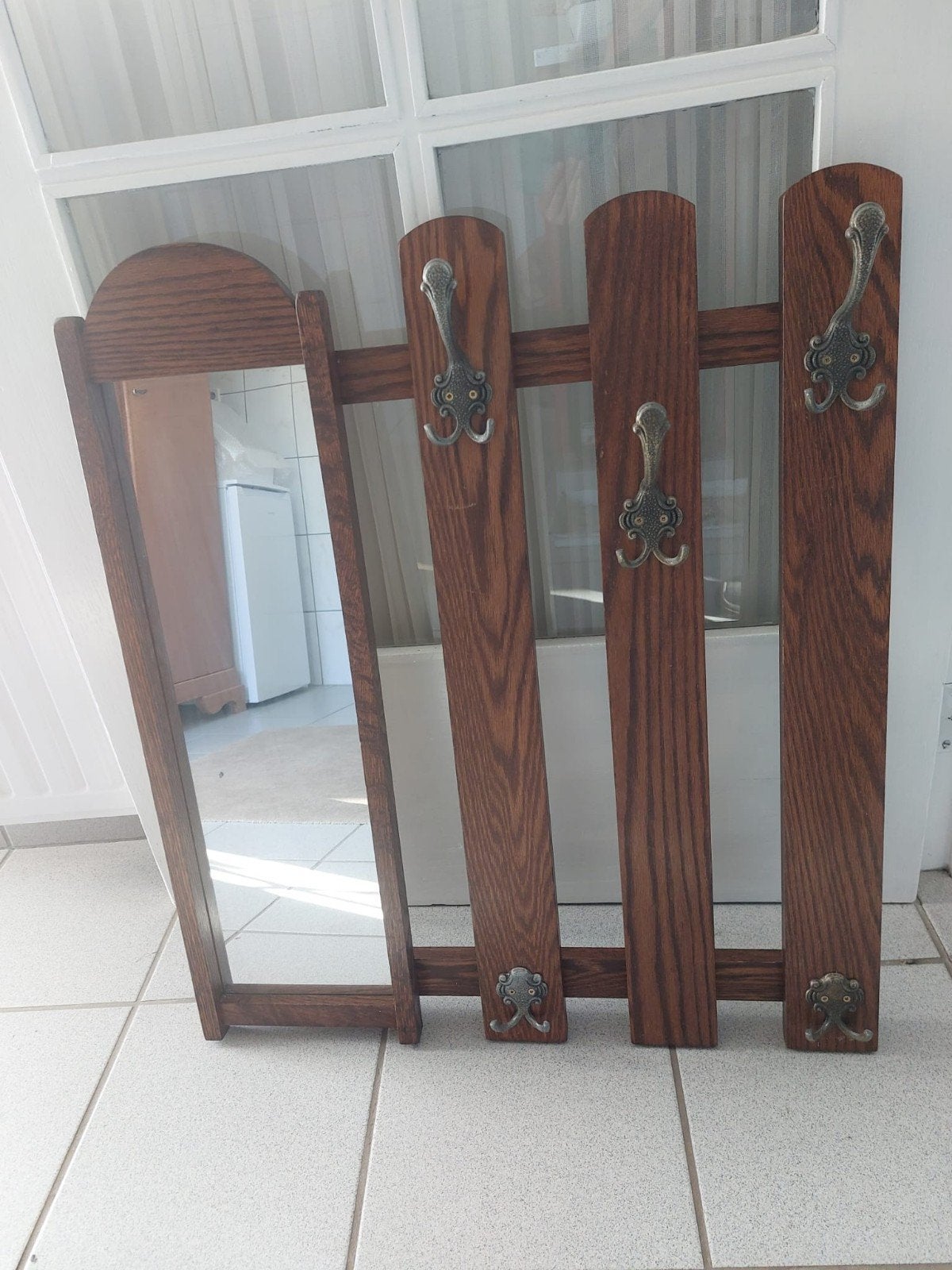 eiken houten kapstok, Huis en Inrichting, Zo goed als nieuw, Minder dan 100 cm, Hout, Ophalen