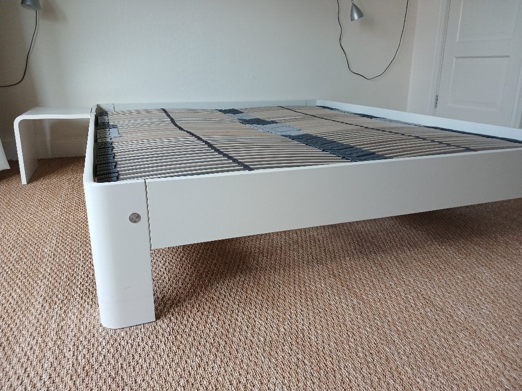 Auping Auronde wit 160 x 200 cm., Huis en Inrichting, Slaapkamer | Bedden, Ophalen, Gebruikt, Wit, Tweepersoons