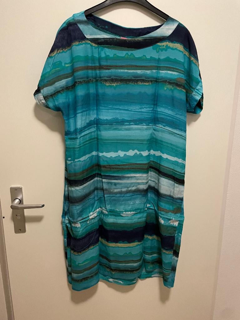 Jurk Kyra en Ko turquoise maat 42, Blauw, Maat 42/44 (L), Ophalen of Verzenden, Zo goed als nieuw