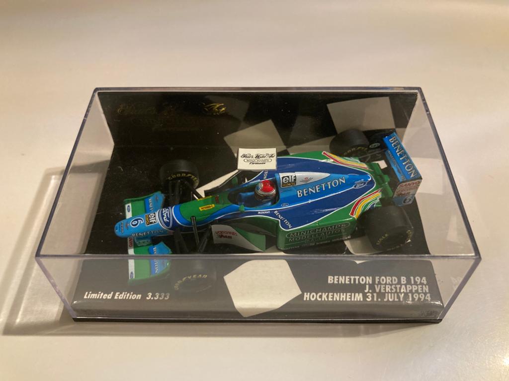 Jos verstappen bennetton ford b194 hockenheim 1994 1/43, Ophalen of Verzenden, Nieuw, Formule 1