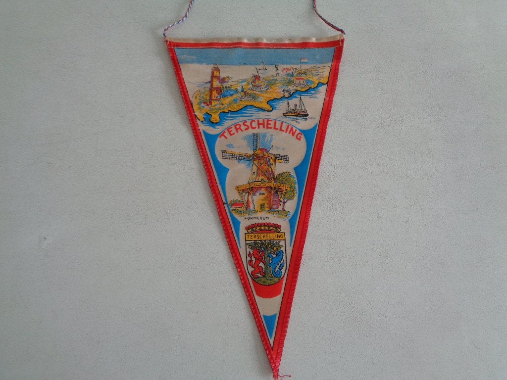 Oud vlaggetje Terschelling Brandaris, Ophalen of Verzenden