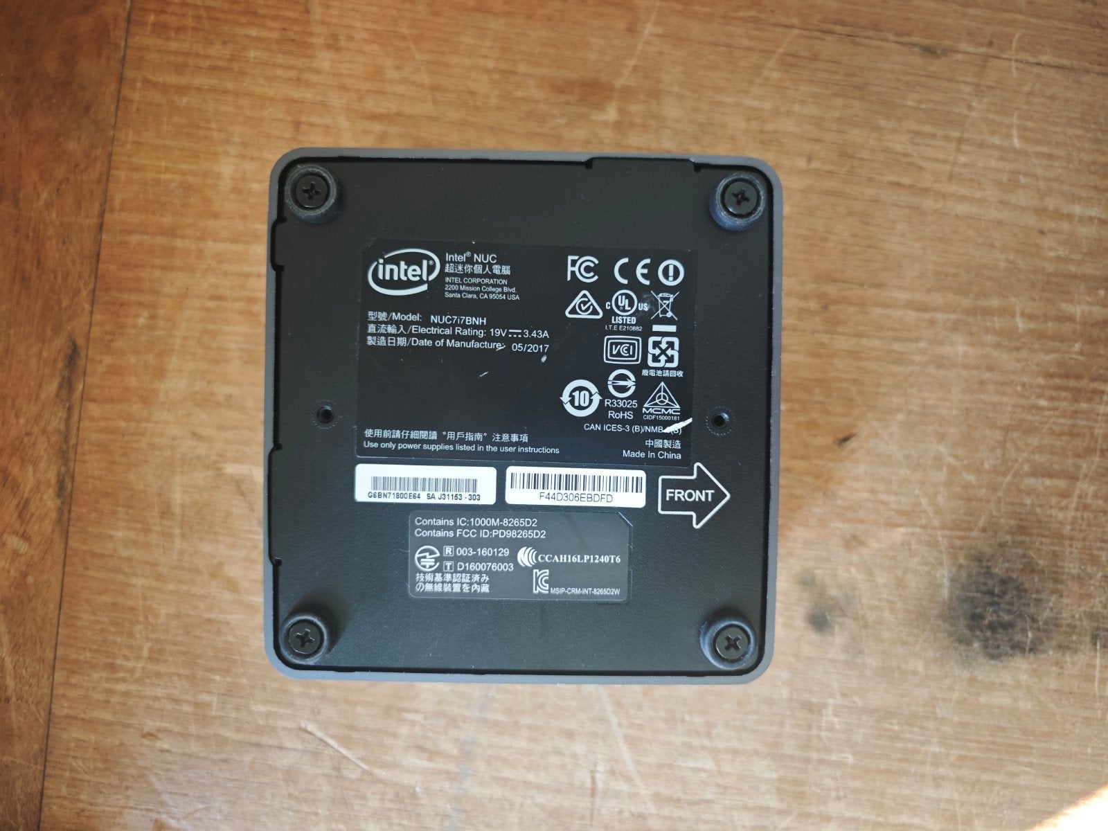 Intel NUC7i7BNH i7 7567U 16GB DDR4 500GB SSD W11, Computers en Software, ., Intel NUC, Ophalen of Verzenden, Zo goed als nieuw