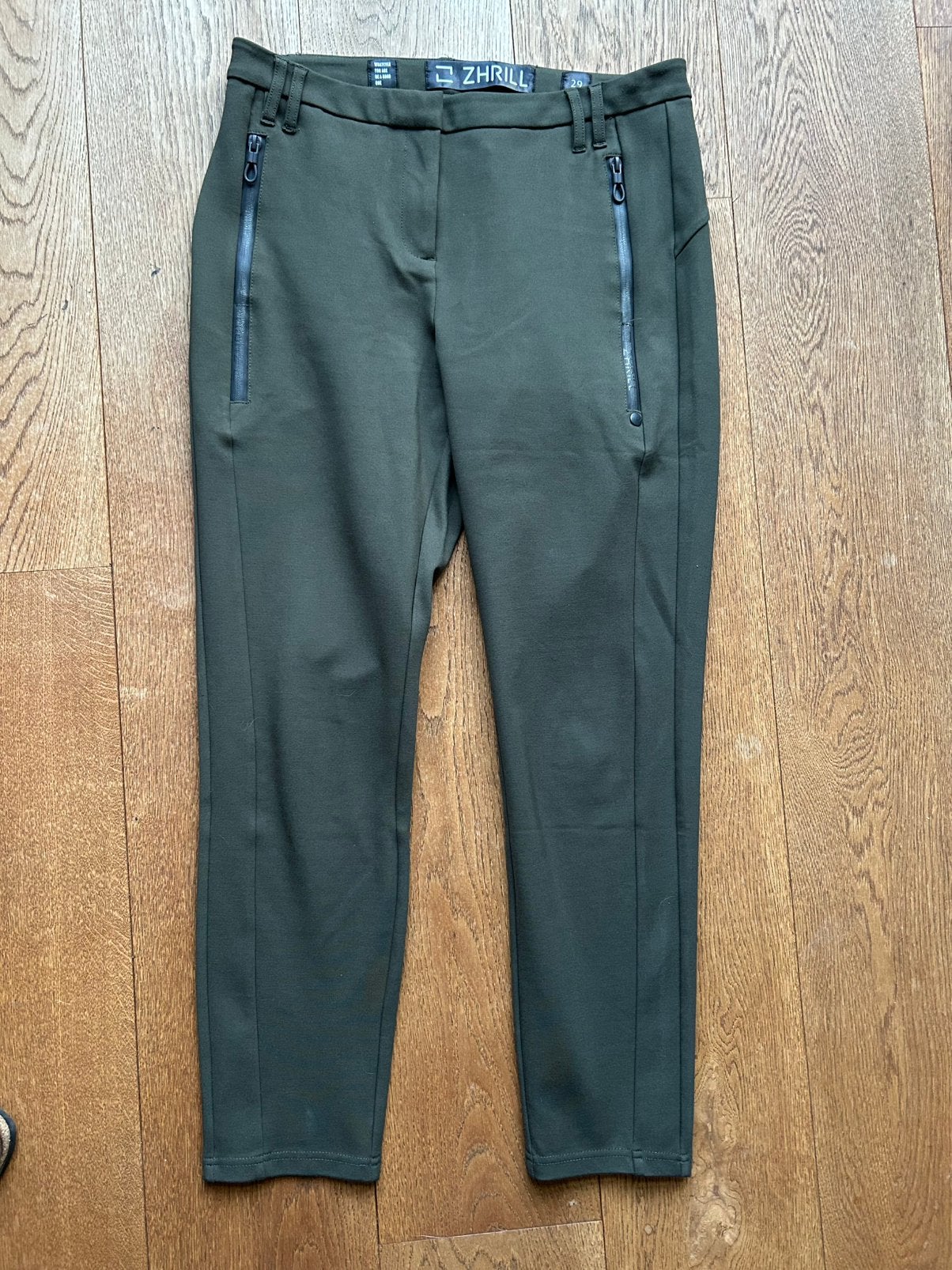 Zhrill donkergroene stretch broek maat 29, Maat 38/40 (M), Ophalen of Verzenden, Zo goed als nieuw, Lang