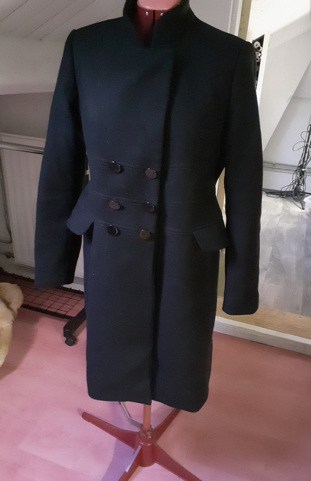 winter mantel/jas, Zara maat M, Ophalen, Zwart