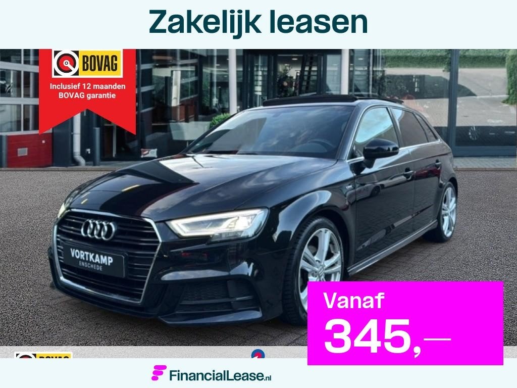 Audi A3 1.0 TFSI S-TRONIC S-LINE PANO-DAK/NAVI/CRUISE/PDC, 12 maanden, Gebruikt, Euro 6, Zwart