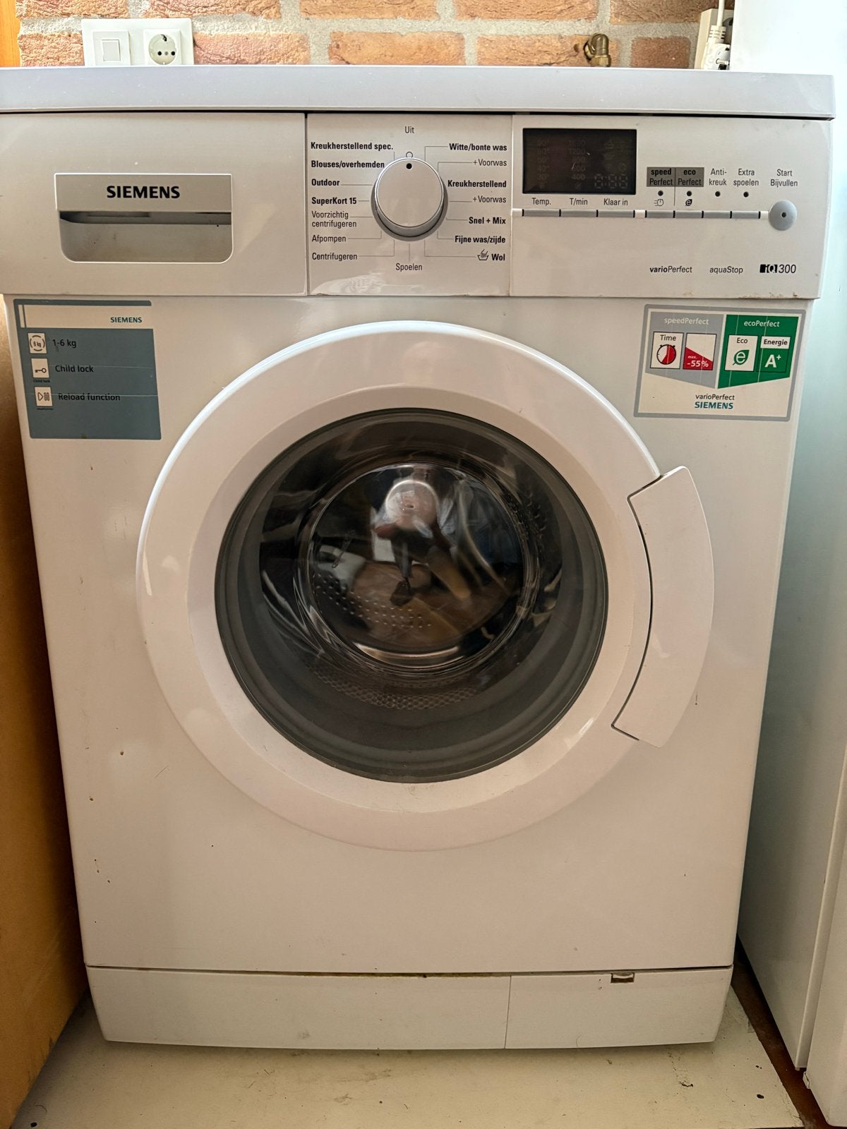 Siemens VarioPerfect iQ300 Wasmachine - 6 kg inhoud, Witgoed en Apparatuur, Ophalen, Gebruikt, 85 tot 90 cm, 1200 tot 1600 toeren