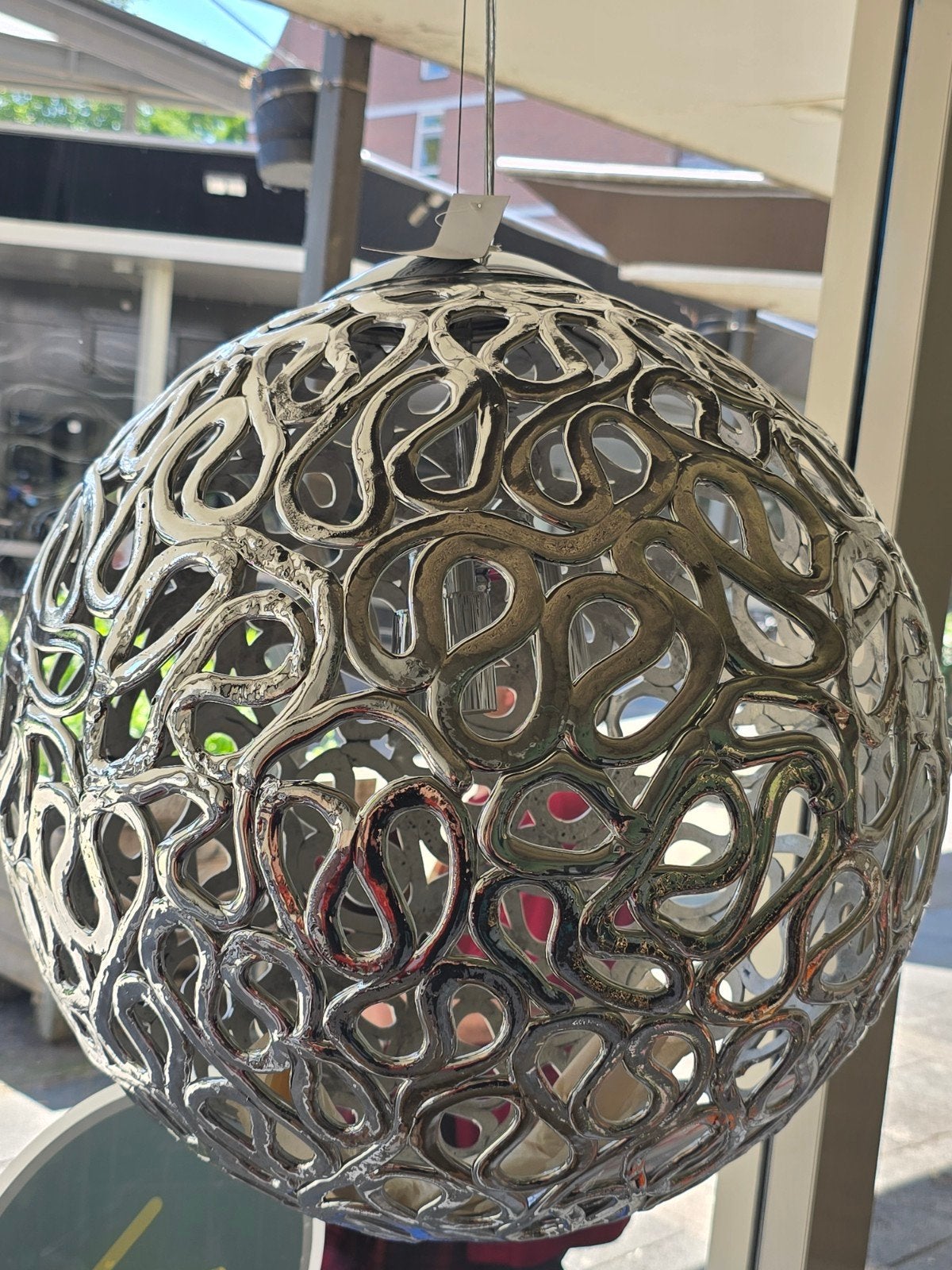 Luxe zilverkleurige hanglamp 'Collectione' - Nieuw, Modern, Luxe, Design, Info@collectione.nl, 50 tot 75 cm, Collectione Luxury Lifestyle
