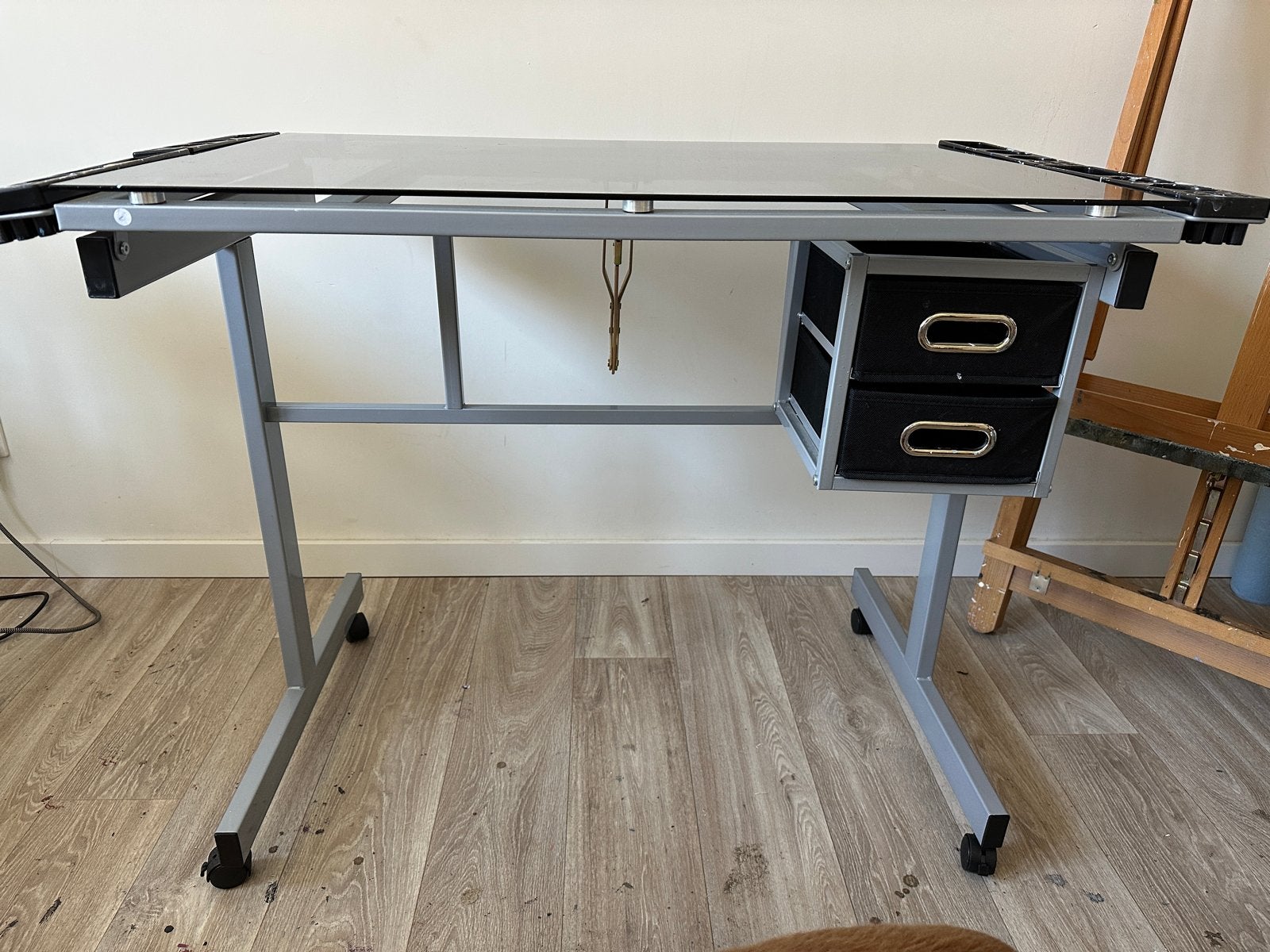 Tekentafel met verstelbaar blad en opbergruimte, Doe-het-zelf en Verbouw, Tekentafels, Ophalen of Verzenden, Gebruikt, Minder dan 130 cm