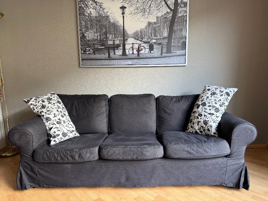 IKEA EKTORP 3-zitsbank, Huis en Inrichting, Ophalen, Gebruikt, Driepersoons, 75 tot 100 cm