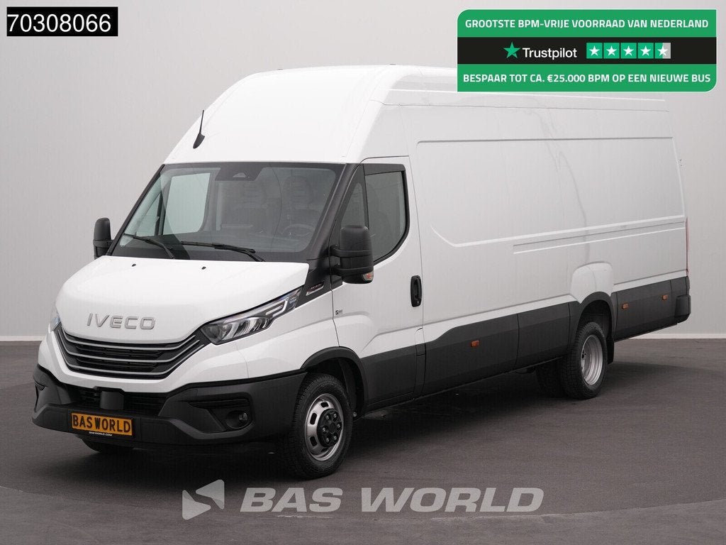 Iveco Daily 35C21 3.0L Automaat L4H3 Dubbellucht 210PK LED A, Auto's, Automaat, Multifunctioneel stuurwiel, Stof, Euro 6