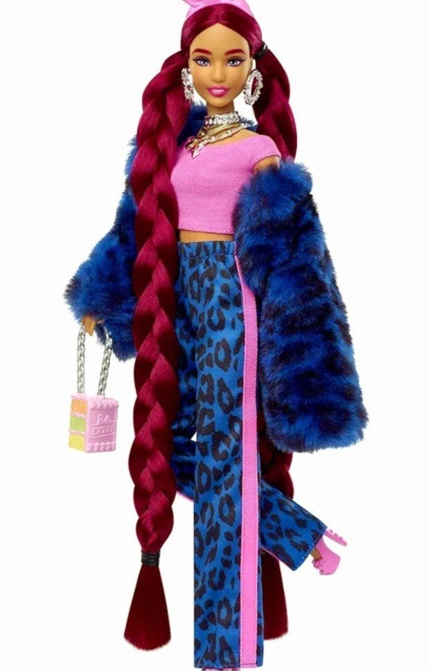 GEZOCHT : Barbie extra burgundy braids pop, Ophalen of Verzenden, Zo goed als nieuw, Barbie