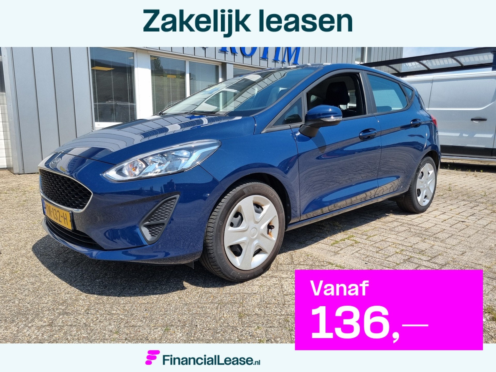 Ford Fiesta 1.1 Trend AIRCO, NAV. PDC INRUIL/FIN MOGELIJK, Voorwielaandrijving, 86 pk, Blauw, Origineel Nederlands