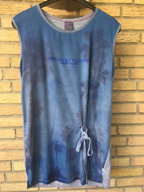 Frieda & Freddies tuniek kobalt blauw grijs - mt 36 - 38, Kleding | Dames, Blouses en Tunieken, Nieuw, Maat 36 (S), Frieda & Freddies