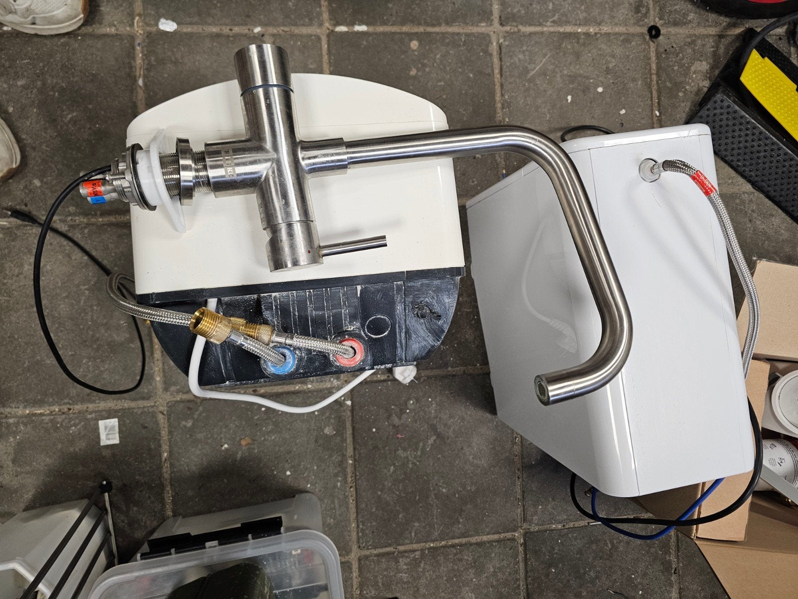 Franke Kokend Water Kraan met Boiler en CO2-fles, Huis en Inrichting, Ophalen, Gebruikt