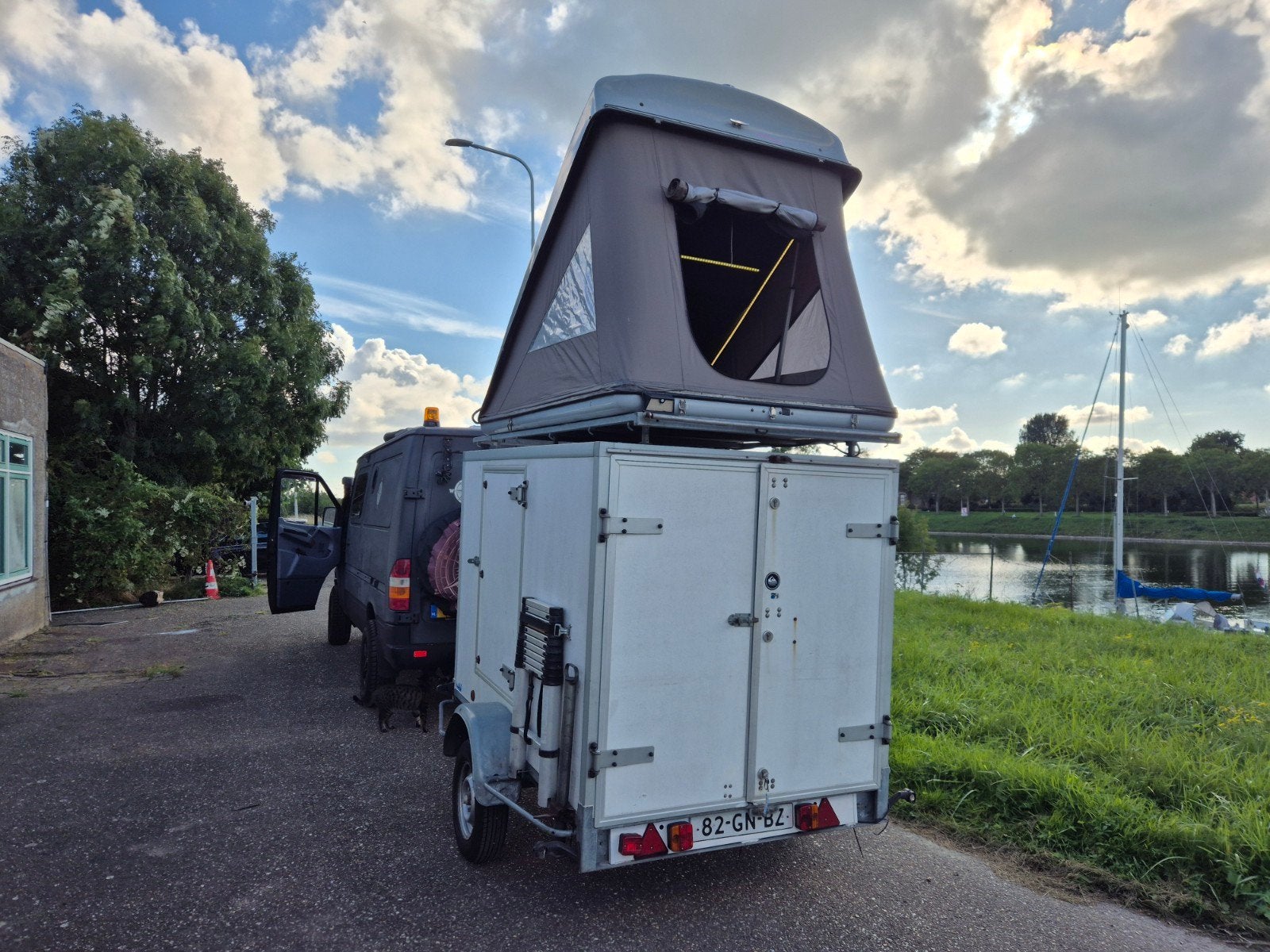 2-persoons Hardtop Daktent - Elektrisch & Compleet, Caravans en Kamperen, Ophalen of Verzenden, Tot en met 2