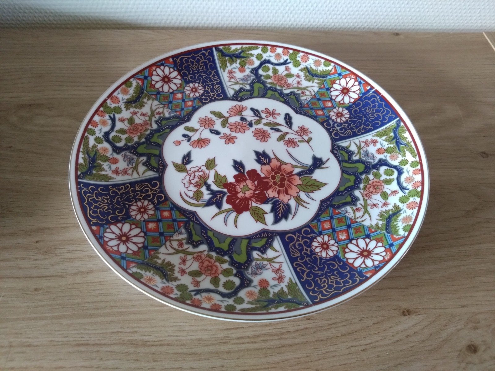 Prachtig decoratief wandbord met bloemenmotief uit Engeland., Ophalen of Verzenden