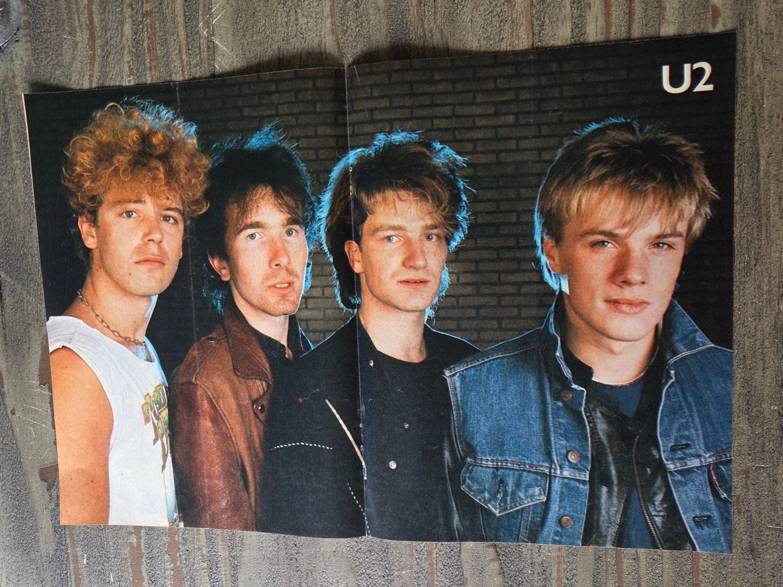 Vintage U2 Poster - uit de jaren '80, Ophalen of Verzenden, Zo goed als nieuw, A1 t/m A3, Muziek