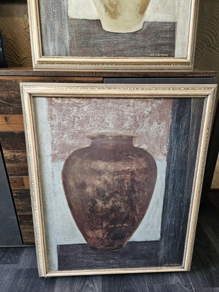 2 Prachtige schilderijen - Isabelle de borchgrave, Oorspronkelijke maker, Ophalen of Verzenden, Zo goed als nieuw, Schilderij