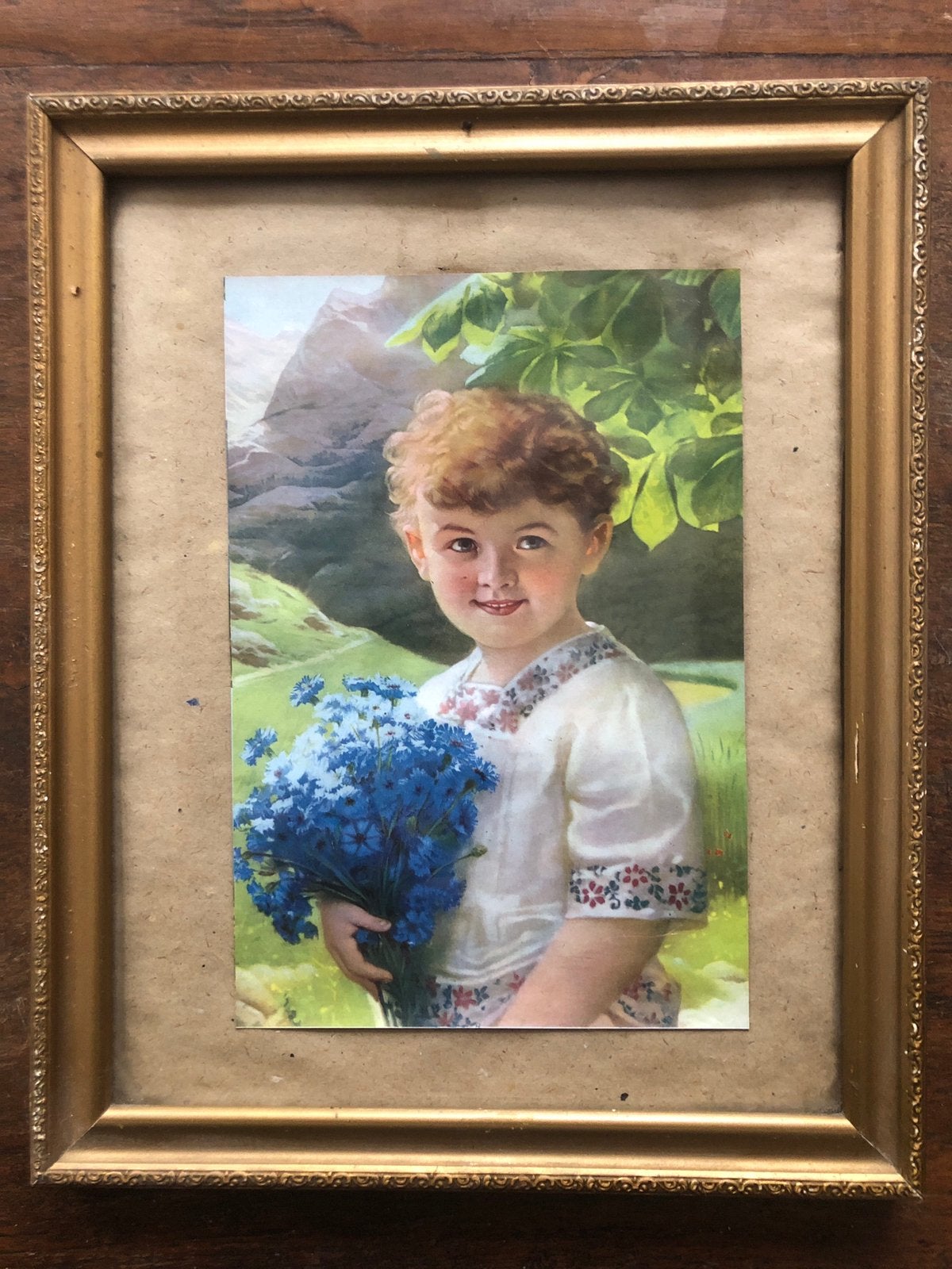 Mooie Vintage afbeelding, Ophalen of Verzenden, Minder dan 50 cm, Schilderij