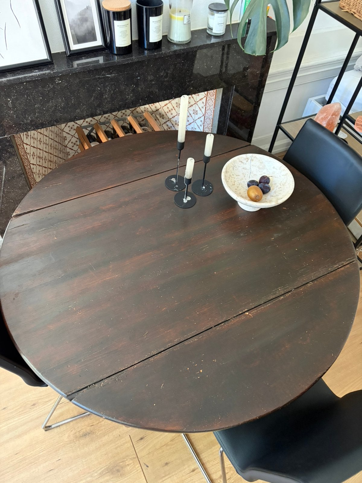 Ronde (eet-) tafel te koop! Inklapbaar!, Huis en Inrichting, Tafels | Eettafels, Ophalen, Gebruikt, Rond, 100 tot 150 cm