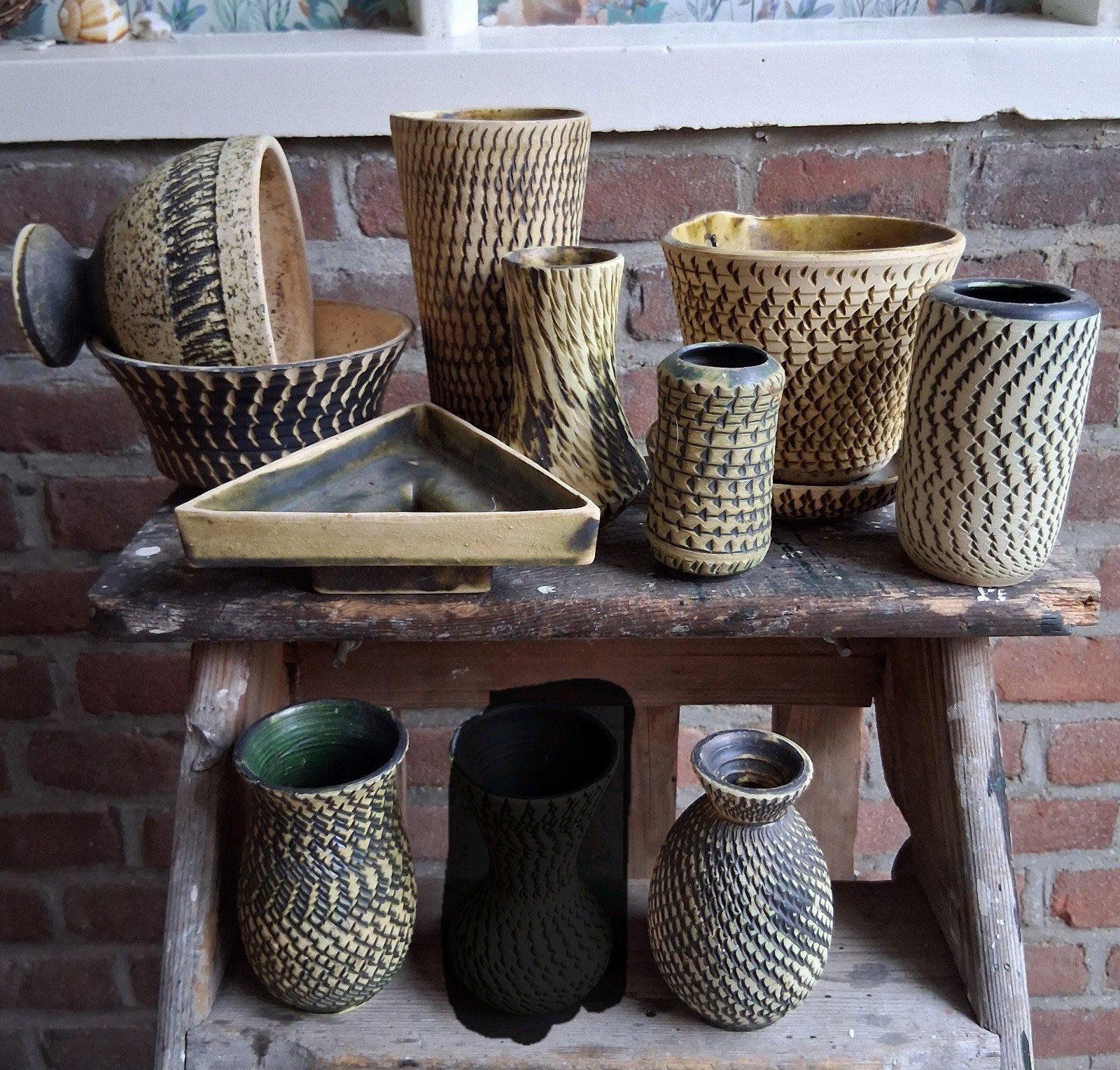 Vintage aardewerk vaas pot e.d., Ophalen of Verzenden