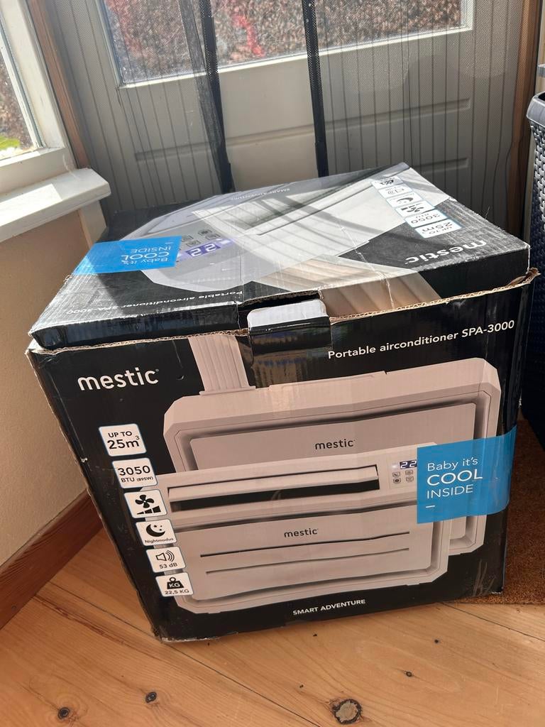 Mestic Split unit airconditioner SPA-3000, Witgoed en Apparatuur, Airco's, Ophalen, Minder dan 60 m³, Timer, 3 snelheden of meer