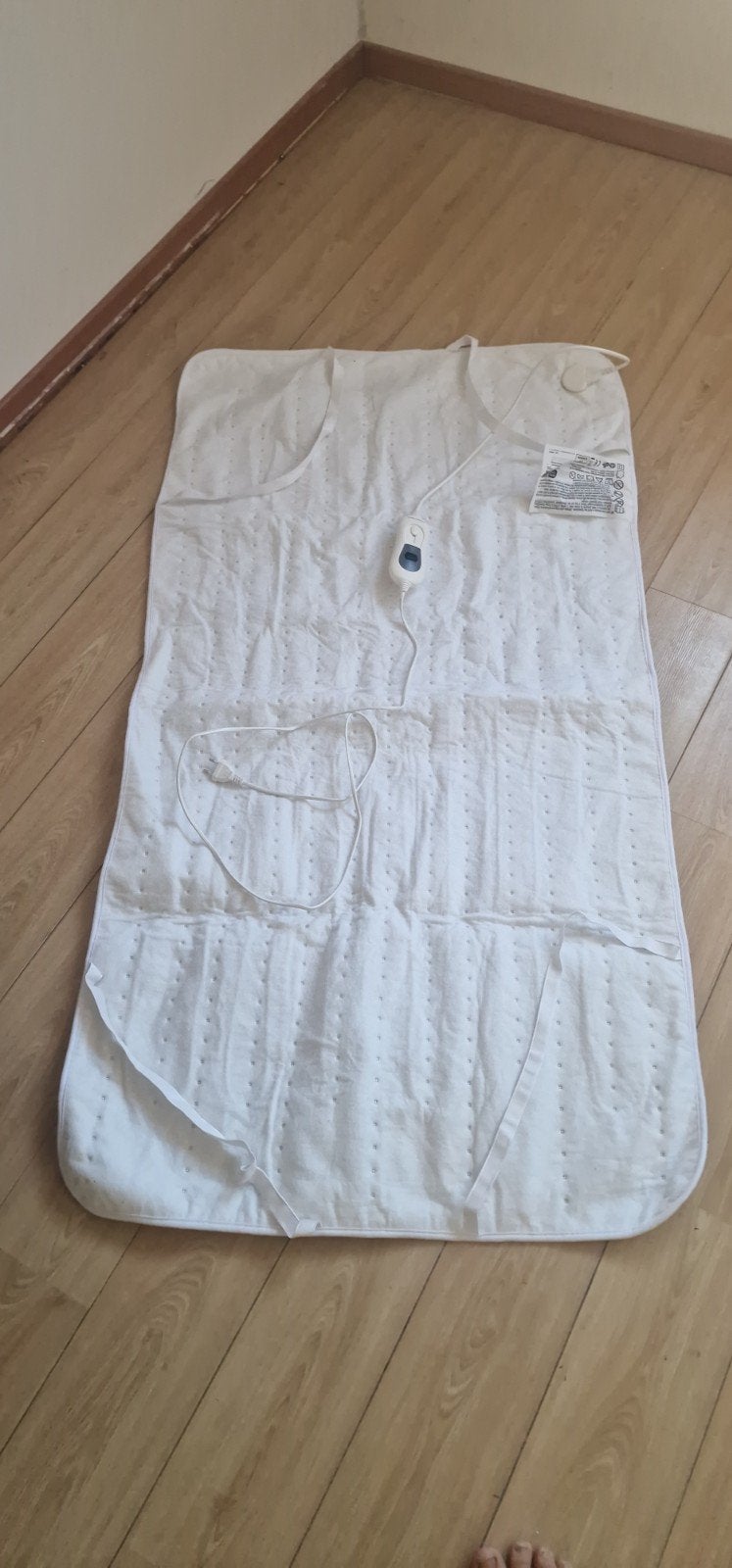 Elektrische onderdeken 150x80cm met 3 warmtestanden, Gebruikt, Eenpersoons, Wit, Ophalen of Verzenden