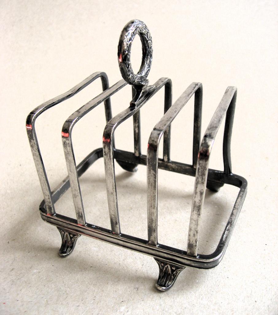 Antiek Engels toastrekje Elkington & Co ca. 1900, Ophalen of Verzenden, Zilver
