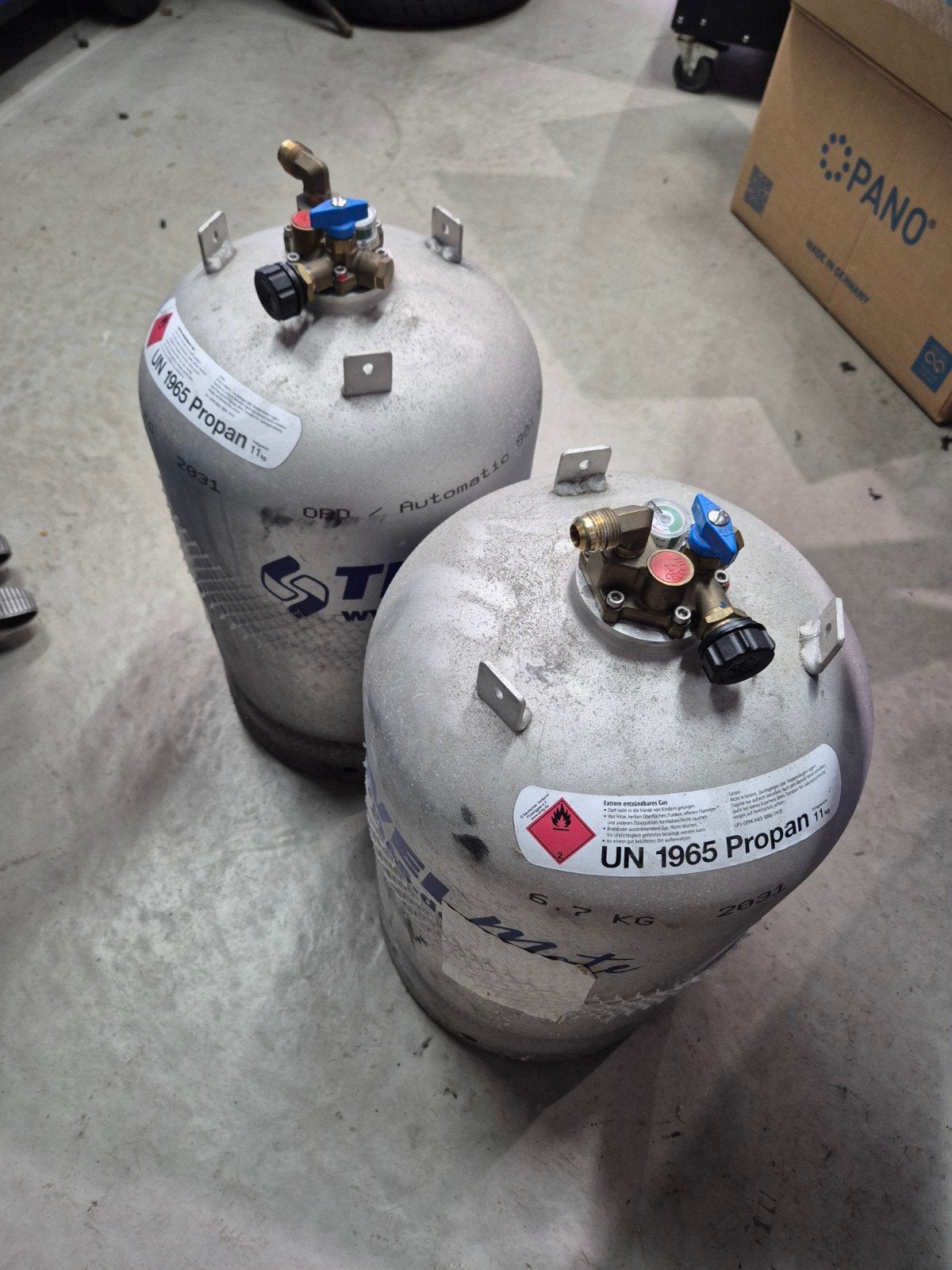 2x lpg aluminium gasfles, Ophalen