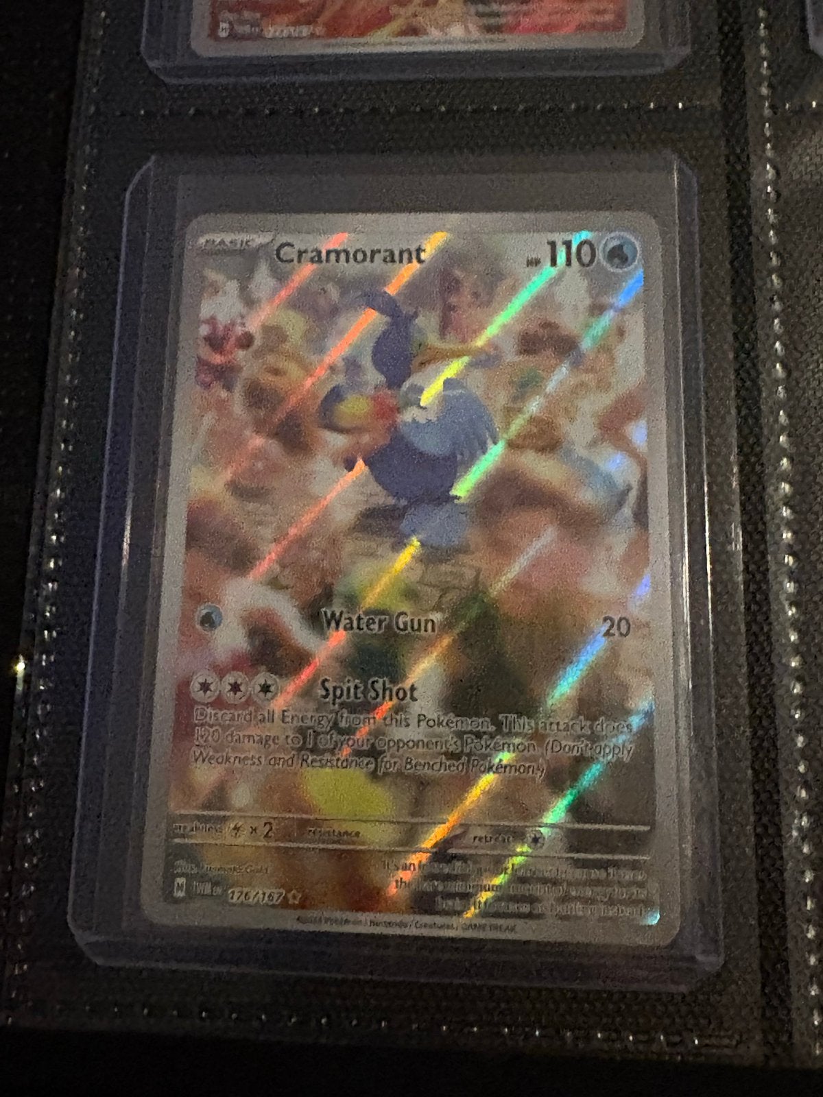Cramorant VMAX Pokémon Kaart - Zeldzaam Foil, Ophalen of Verzenden, Zo goed als nieuw, Losse kaart, Foil