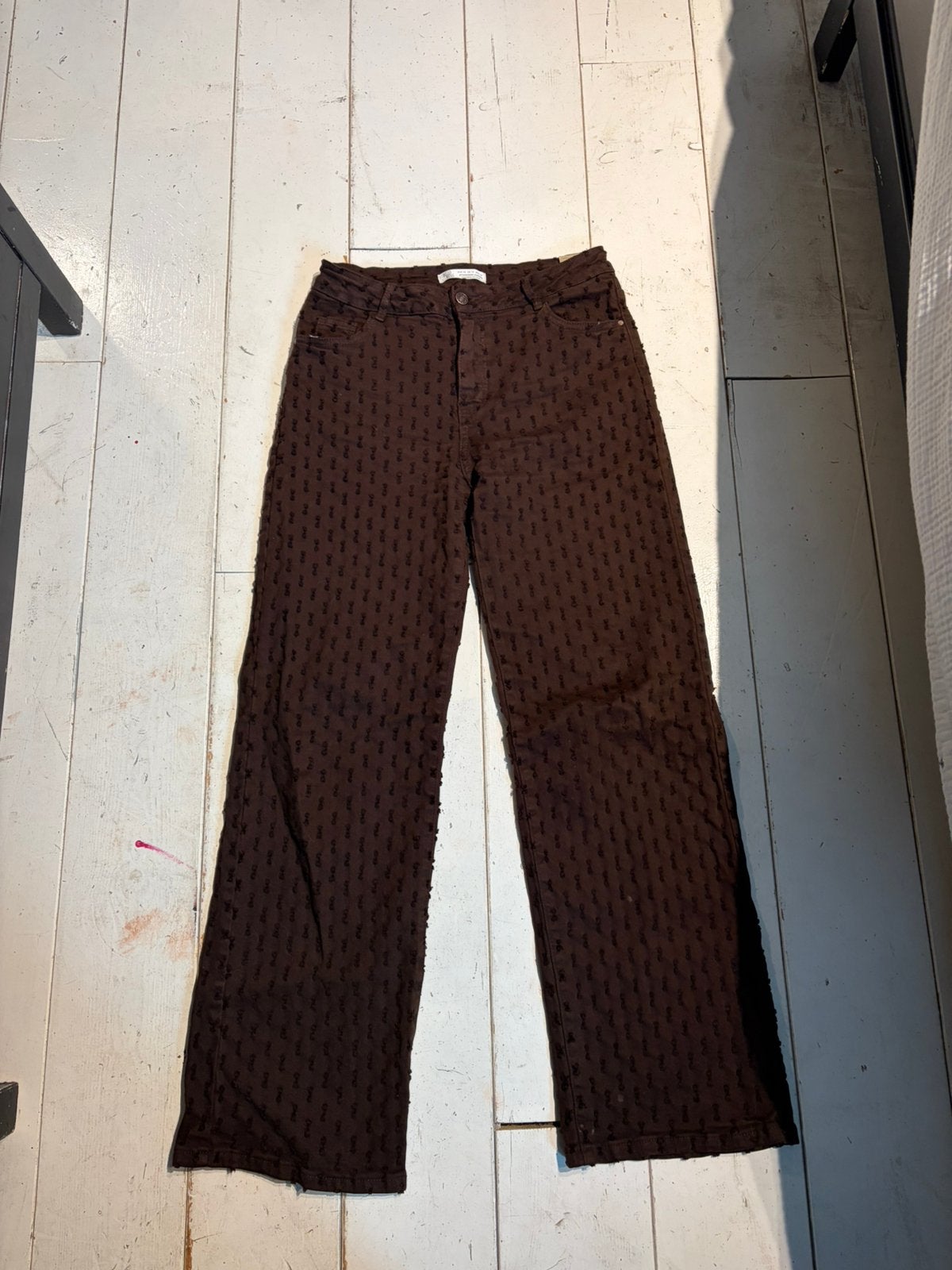 Zgan bruine Hello Miss jeans 42, Bruin, Maat 42/44 (L), Ophalen of Verzenden, Zo goed als nieuw