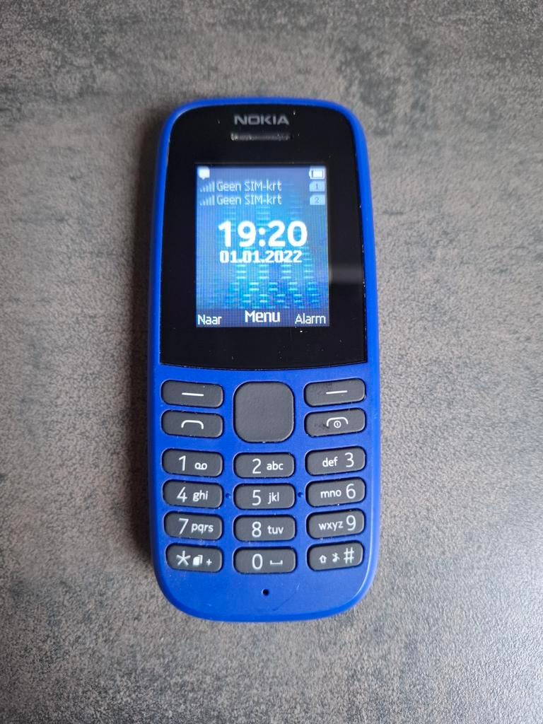 Blauwe "Nokia" mobiele telefoon. Model: 105 Neo., Telecommunicatie, Mobiele telefoons | Nokia, Gebruikt, Blauw, Geen camera, Fysiek toetsenbord