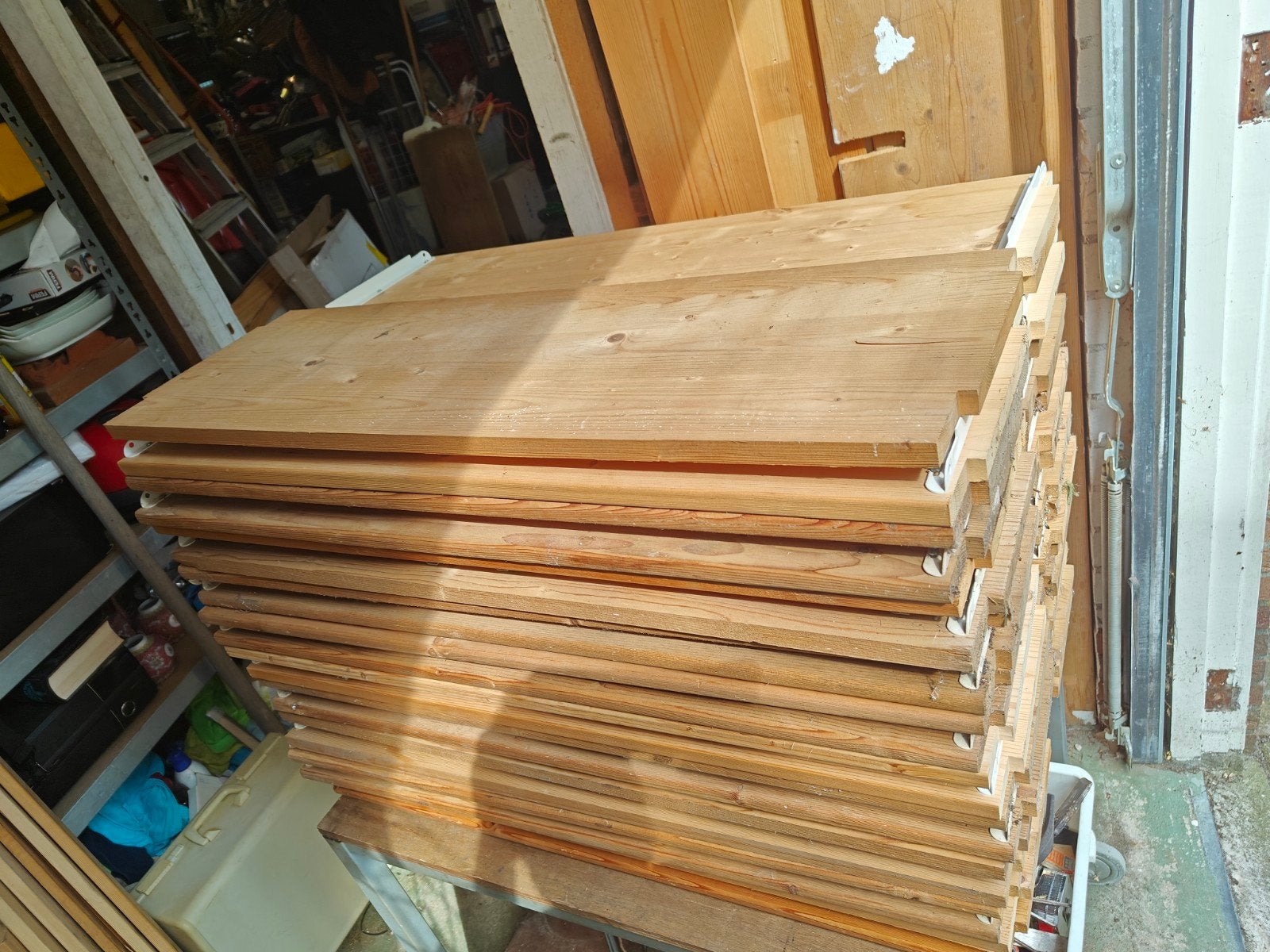 40 Bruynzeel stelling planken en circa 200 beugels, Gebruikt, Ophalen of Verzenden, J, K