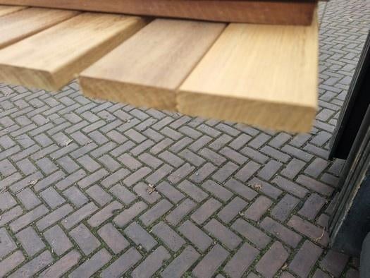 Hardhouten planken - geschaafd 1.8x8.0 cm - nr: HP152, Tuin en Terras, Palen, Balken en Planken, Ophalen, Planken, Nieuw, Hardhout