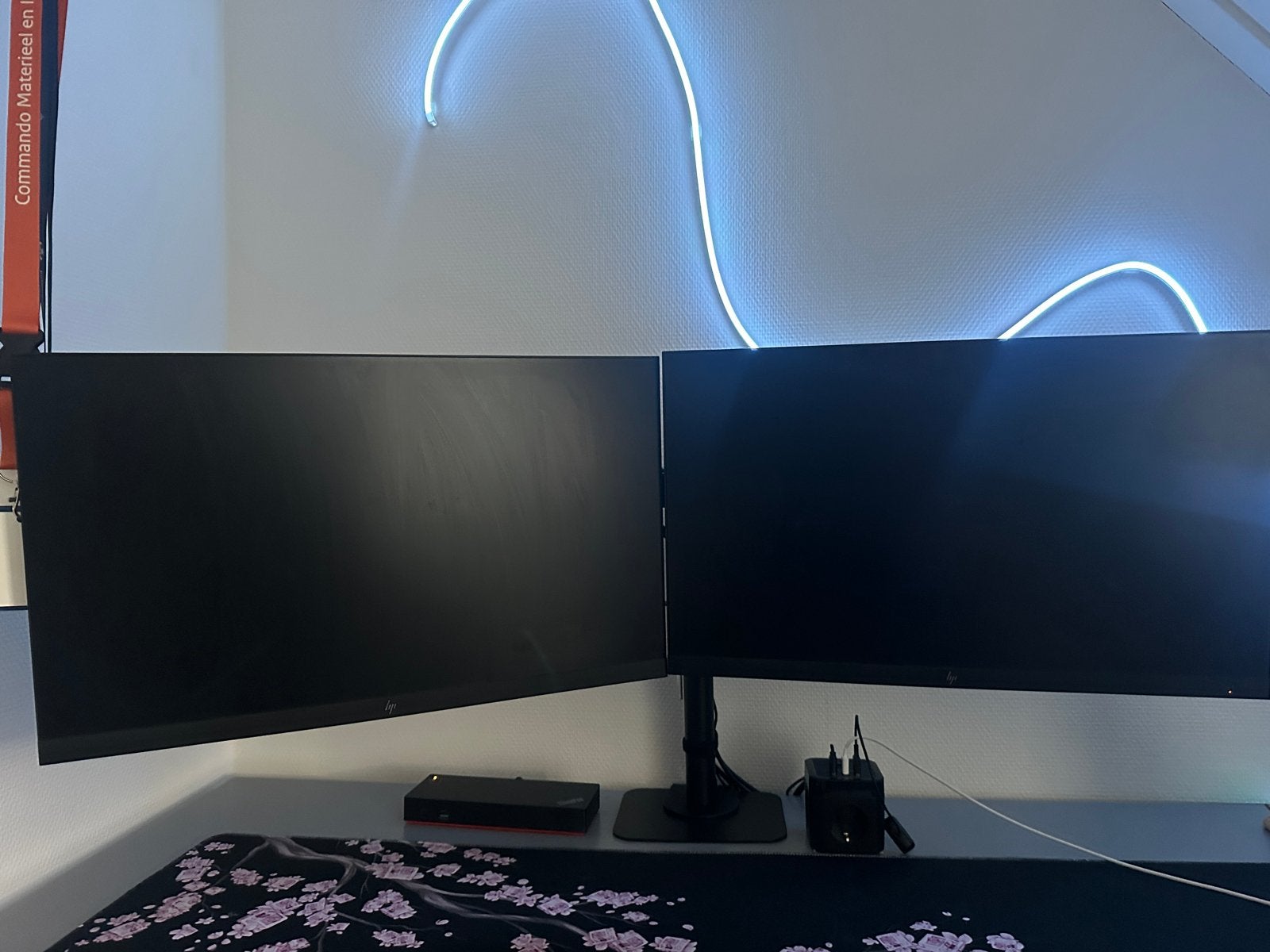 HP monitoren set met Lenovo docking station, Ophalen, Full HD, 60 Hz of minder, Gebruikt